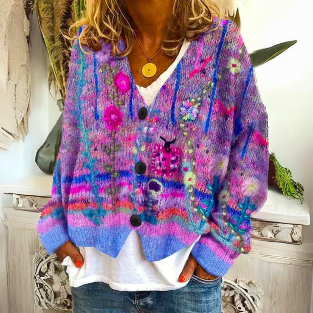 Leilani | Cardigan brodé de qualité supérieure