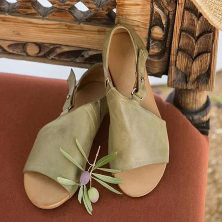 Alison | Sandales Olive Minimalistes – Élégance et Simplicité au Quotidien