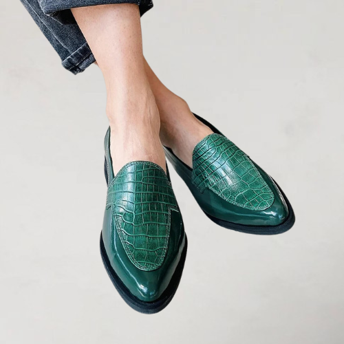 Anita | Mocassins patchwork à bout pointu - chic et tendance