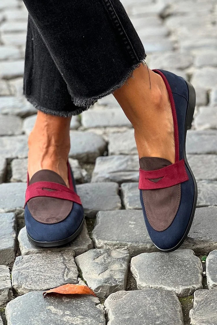 Esther | Mocassins élégants à bout rond et petit talon pour une allure chic et confortable