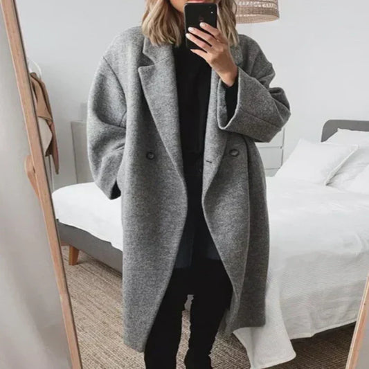 Layla - Manteau en laine oversize, chic et cocooning