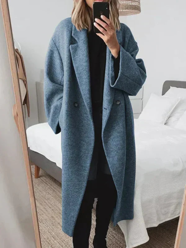 Layla - Manteau en laine oversize, chic et cocooning