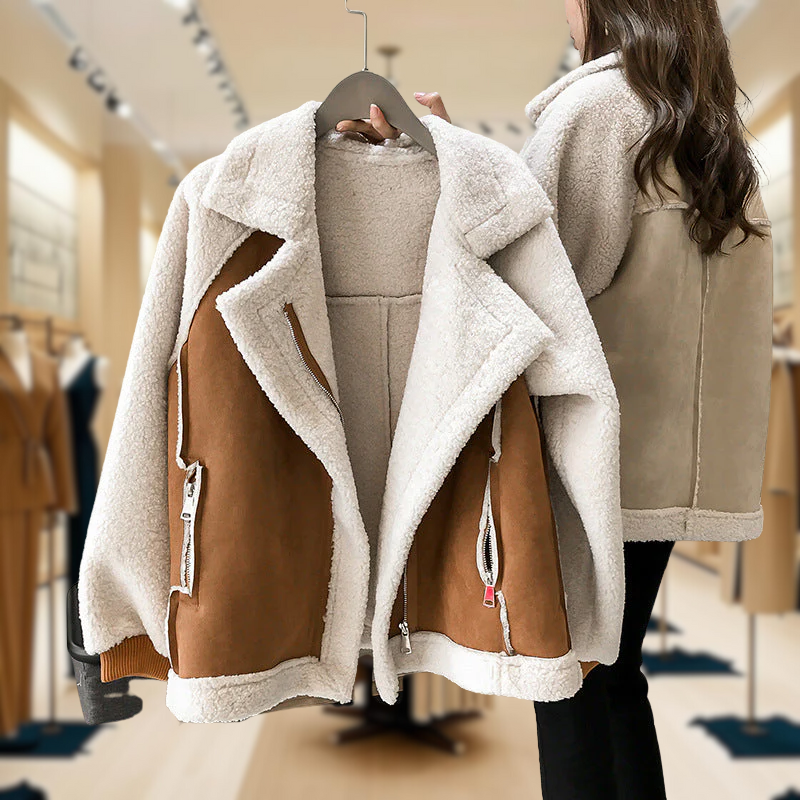 Erin - Veste en fausse fourrure zippée, élégante et chaude