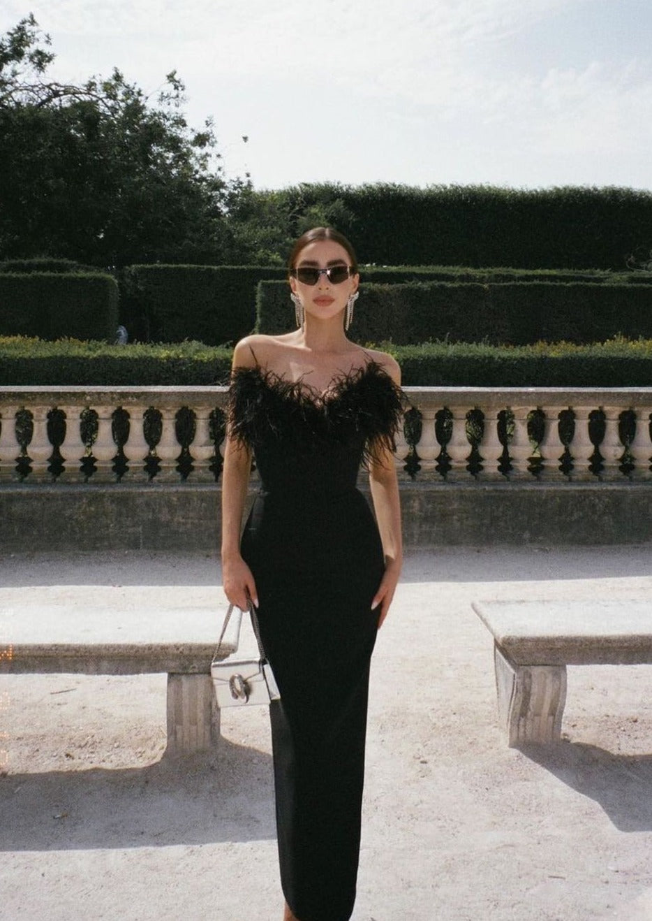 Anastasia | Robe à Plumes Élégante et Raffinée