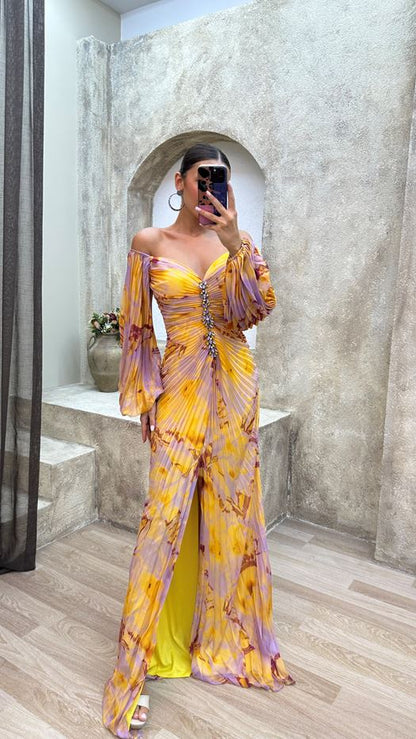 Carly | Robe chic à col en V, élégance assurée