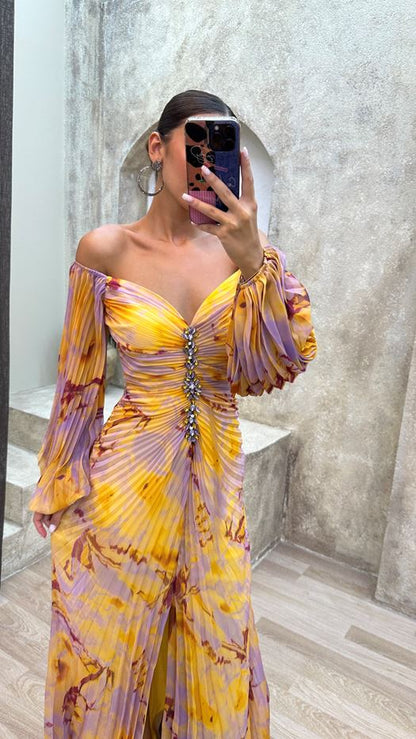 Carly | Robe chic à col en V, élégance assurée