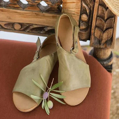 Alison | Sandales Olive Minimalistes – Élégance et Simplicité au Quotidien