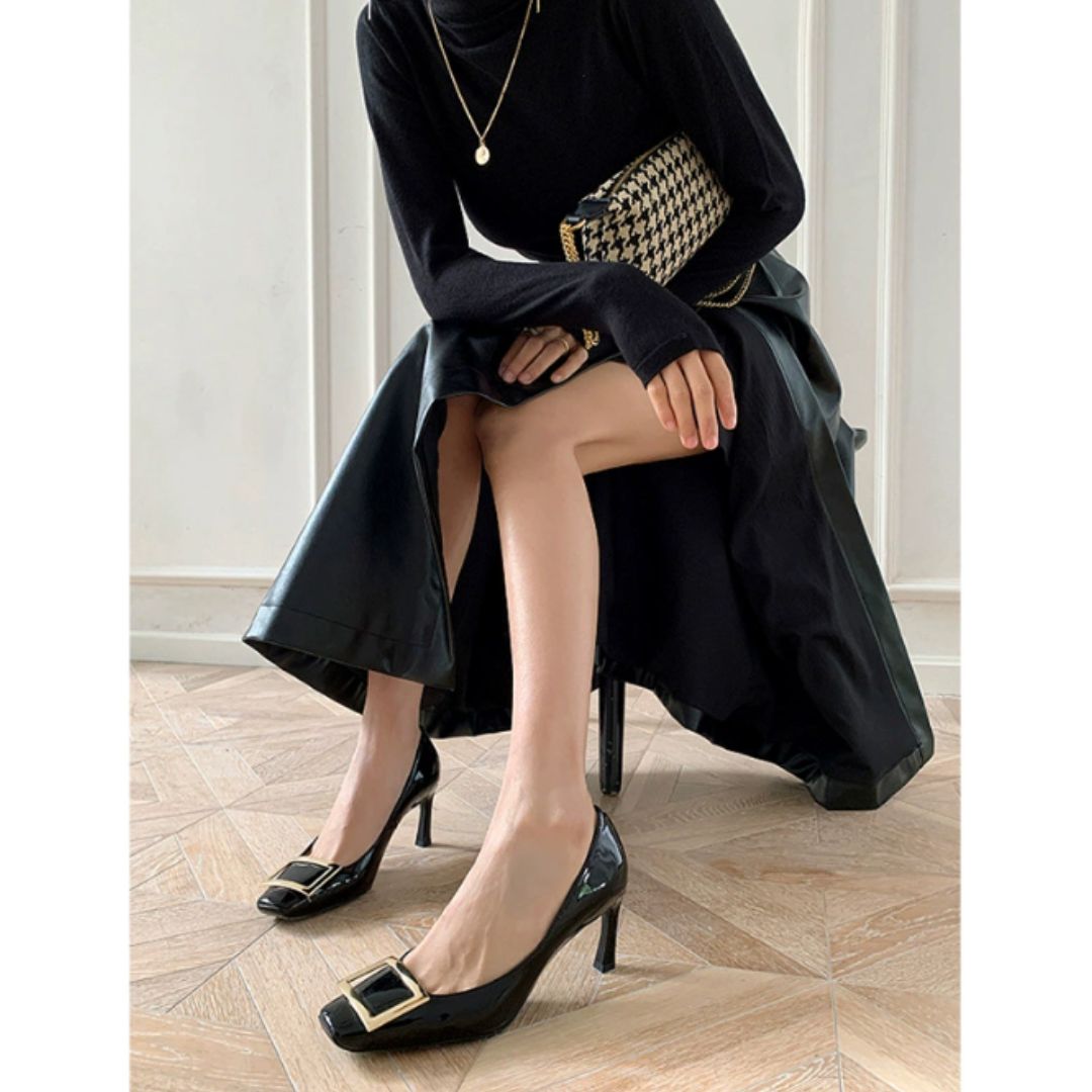 Narella™ | Sandales Élégantes à Talon Moyen et Bout Carré — Sophistication et Confort