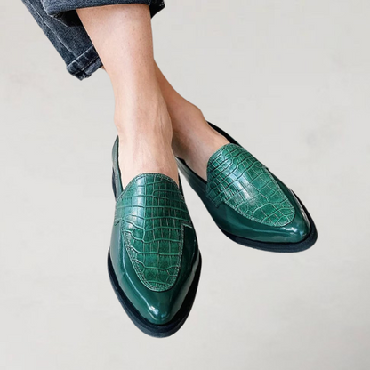 Anita | Mocassins patchwork à bout pointu - chic et tendance