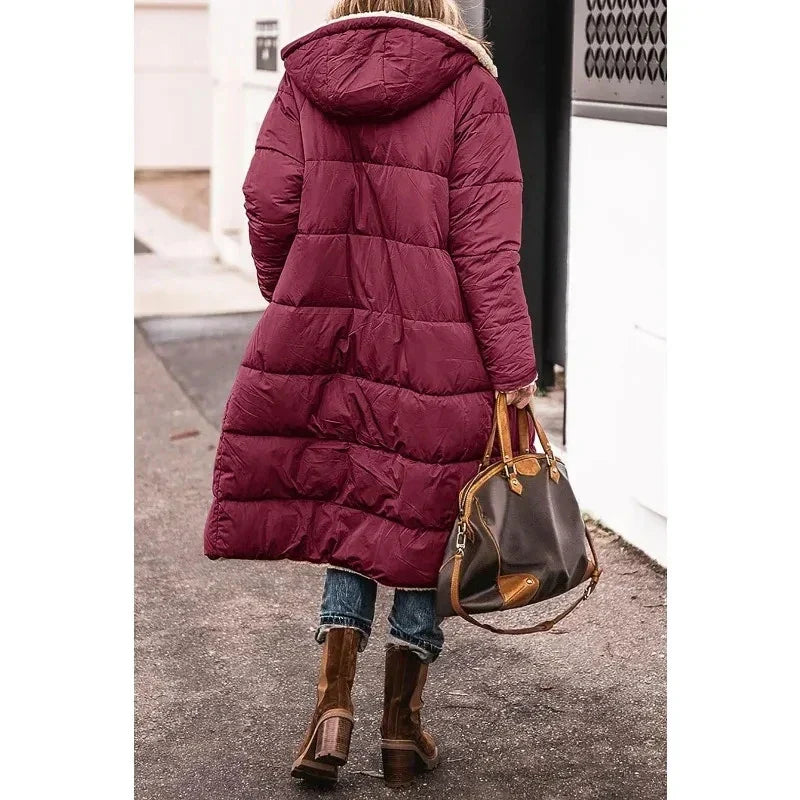 Manteau d'hiver élégant couleur jade — chic et intemporel