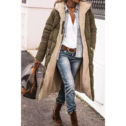 Manteau d'hiver élégant couleur jade — chic et intemporel