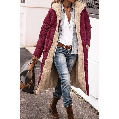 Manteau d'hiver élégant couleur jade — chic et intemporel