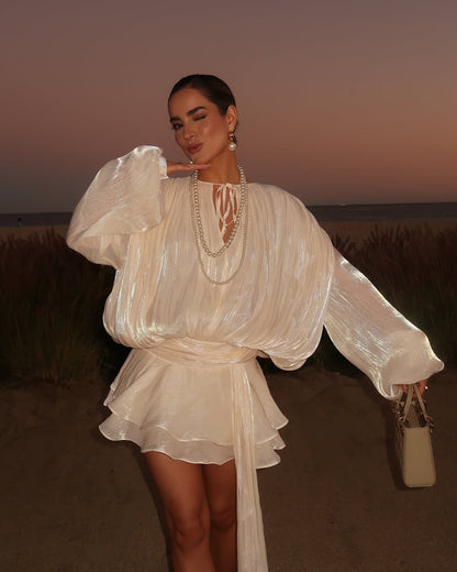 Sylvie | Robe courte à volants, féminine et ultra chic