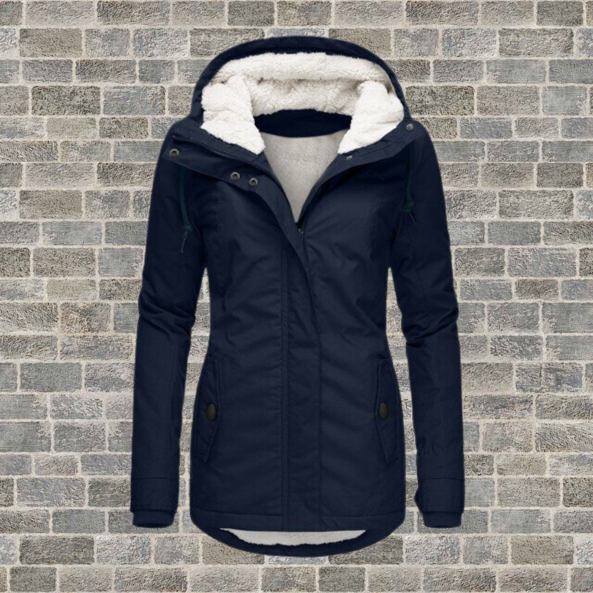 Jenna - Manteau à Capuche Sherpa Ultra-Doux et Chaud