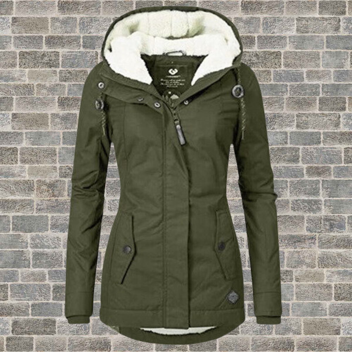 Jenna - Manteau à Capuche Sherpa Ultra-Doux et Chaud