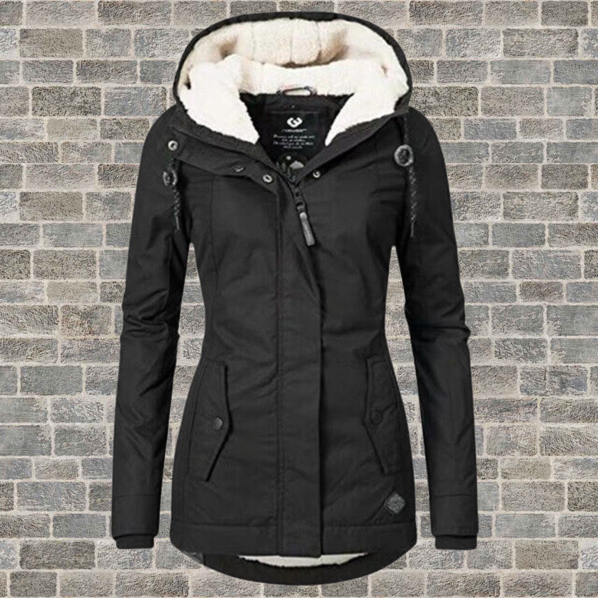 Jenna - Manteau à Capuche Sherpa Ultra-Doux et Chaud