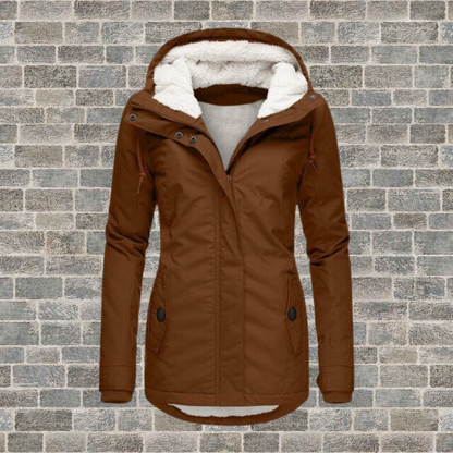 Jenna - Manteau à Capuche Sherpa Ultra-Doux et Chaud