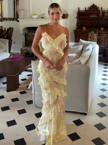 Cassidy | Jolie robe à ruchés, chic et féminine