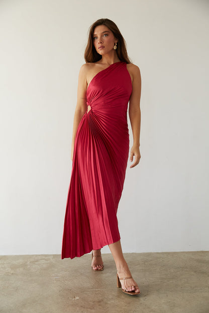 Robe midi à épaules dénudées avec manchette transparente — Billy Joan